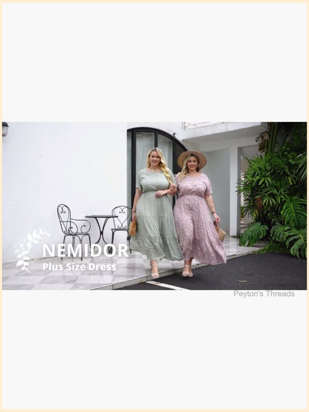 Plus Size Maxi Dress Ditsy Floral Print Boho Layered Flared with Pockets - Picture 6 of 7